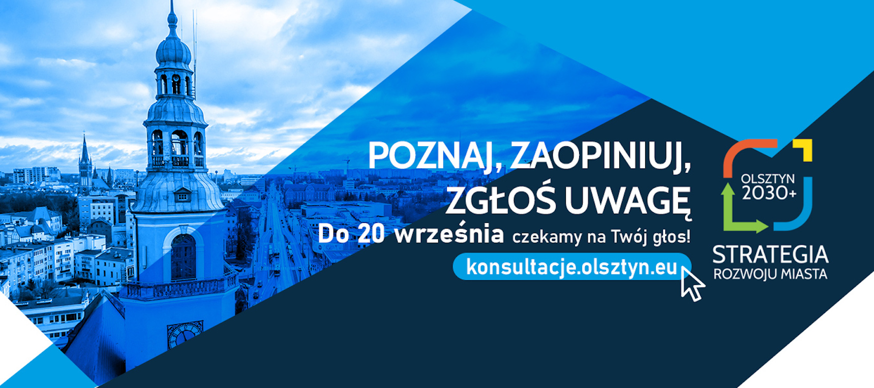 Baner promujący Gminny Program Rewitalizacji Olsztyna