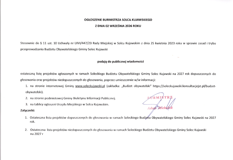 ogłoszenie Burmistrza - ostateczna lista projektów dopuszczonych i niedopuszczonych do głosowania.png